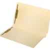 Office Depot® Brand Reinforced End-Tab Fastener Folders, Legal Size, Manila, Pack Of 50 Folders