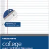 Office Depot® Brand Reinforced Filler Paper, 8" x 10-1/2", College Ruled, White, Pack Of 100 Sheets