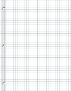 Office Depot® Brand Reinforced Filler Paper, 8" x 10-1/2", Quadrille Ruled, White, Pack Of 100 Sheets