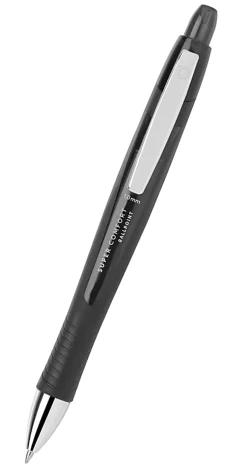 Office DepotĀ® Brand Retractable Ballpoint Pens With Grip, Medium Point, 1.0 mm, Black Barrel, Black Ink, Pack Of 6