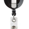 Office Depot® Brand Retracting ID Card Reels, Black, Pack Of 12