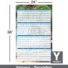 2026 Office Depot® Brand Reversible Erasable Wall Calendar, 24" x 36", Paradise, January to December