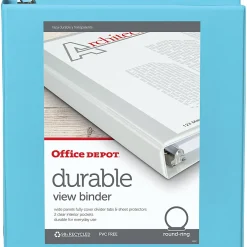 Office Depot® Brand 3-Ring Durable View Binder, 1-1/2