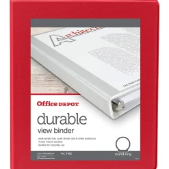 Office Depot® Brand 3-Ring Durable View Binder, 1/2