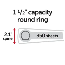 Office Depot® Brand 3-Ring Durable View Binder, 1-1/2