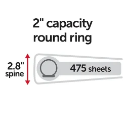 Office Depot® Brand 3-Ring Durable View Binder, 2