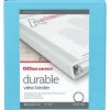 Office Depot® Brand 3-Ring Durable View Binder, 1" Round Rings, Jeweler Blue