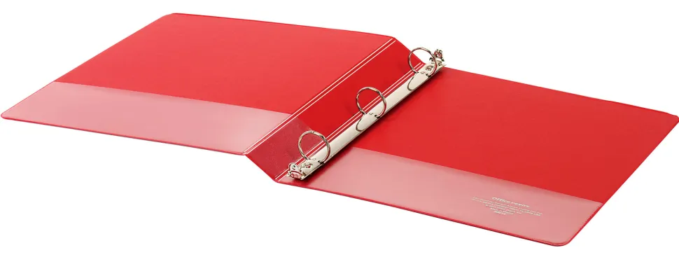 Office Depot® Brand 3-Ring Durable View Binder, 1" Round Rings, Red