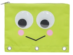 Office DepotĀ® Brand 3-Ring Pencil Pouch, 7-1/2" x 10", Green Frog
