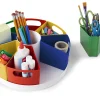 Office Depot® Brand 360° Rotating Desk Organizer, 4-3/8"H x 11-3/4"W x 11-3/4"D, Multicolor
