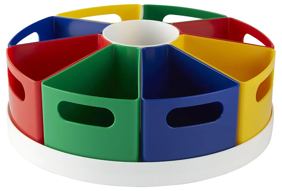 Office Depot® Brand 360° Rotating Desk Organizer, 4-3/8"H x 11-3/4"W x 11-3/4"D, Multicolor