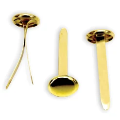 Office Depot® Brand Round-Head Fasteners, 1", Brass, Pack Of 100