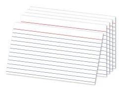 Office Depot® Brand Ruled Index Cards, 3" x 5", Blue, Pack Of 100