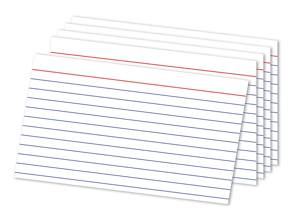 Office Depot® Brand Ruled Index Cards, 3" x 5", Blue, Pack Of 100