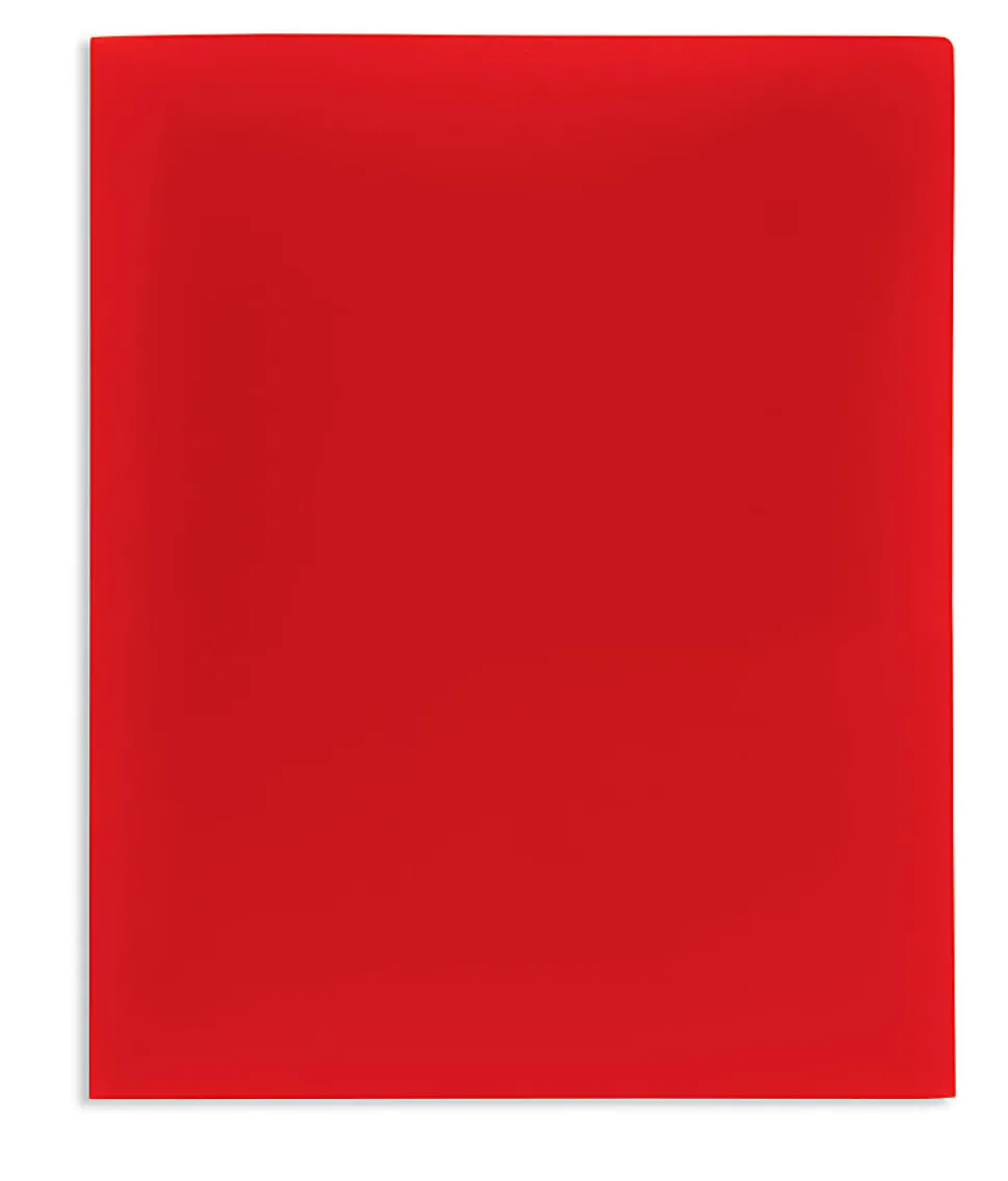 Office Depot® Brand School-Grade 2-Pocket Poly Folder, Letter Size, Red
