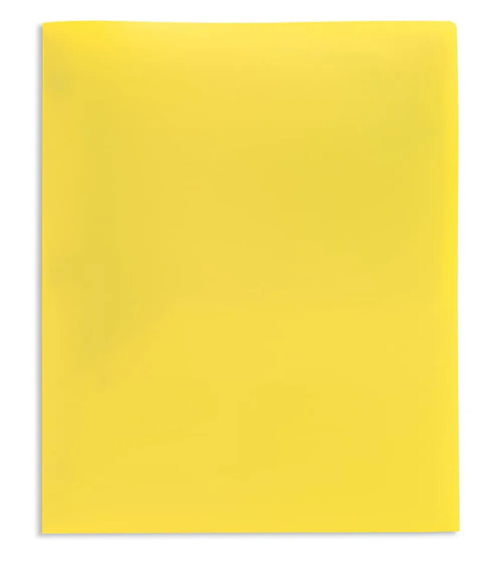 Office Depot® Brand School-Grade 2-Pocket Poly Folder, Letter Size, Yellow
