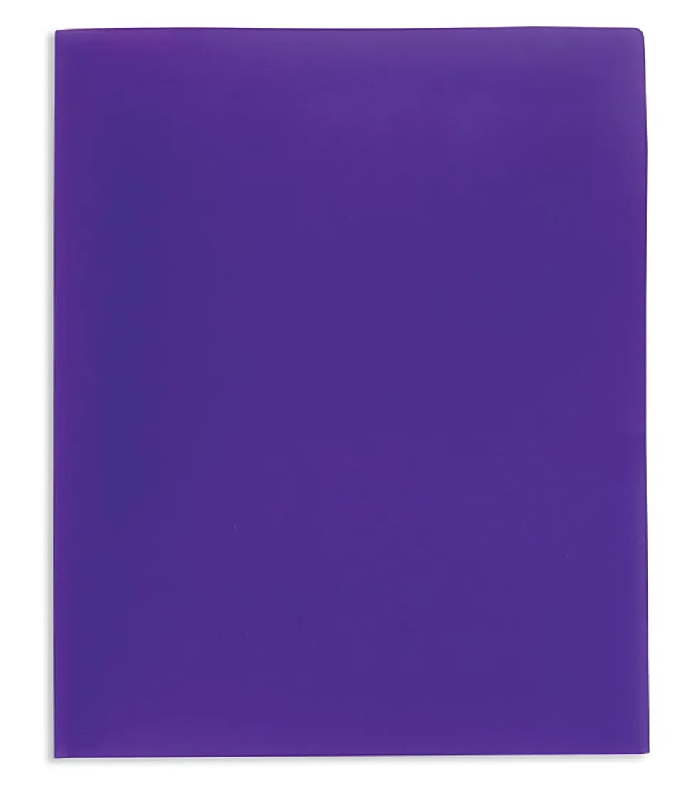 Office Depot® Brand School-Grade 2-Pocket Poly Folder, Letter Size, Purple