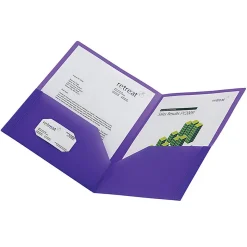 Office Depot® Brand School-Grade 2-Pocket Poly Folder, Letter Size, Purple