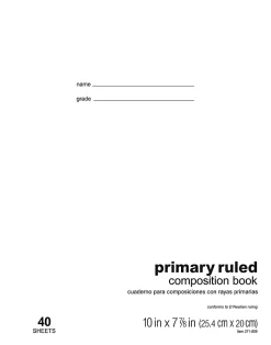 Office Depot® Brand Schoolmate Composition Book, 7-7/8" x 10", Primary Ruled, 40 Sheets