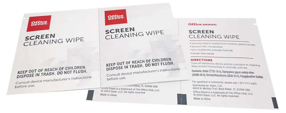 Office Depot® Brand Screen Individually Wrapped Cleaning Wipes, Box Of 100