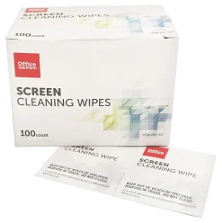 Office Depot® Brand Screen Individually Wrapped Cleaning Wipes, Box Of 100