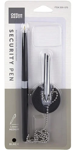Office Depot® Brand Security Counter Pen, Medium Point, 1.0 mm, Black Base