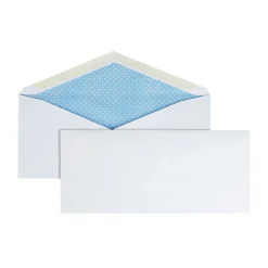 Office Depot® Brand #10 Security Envelopes, 4-1/8" x 9-1/2", Gummed Seal, White, Box Of 50