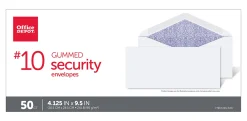 Office Depot® Brand #10 Security Envelopes, 4-1/8