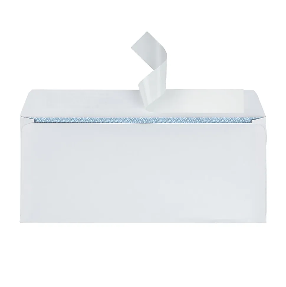 Office Depot® Brand #10 Security Envelopes, 4-1/8" x 9-1/2", Clean Seal, White, Box Of 500
