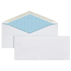 Office Depot® Brand #10 Security Envelopes, 4-1/8" x 9-1/2", Gummed Seal, White, Box Of 500