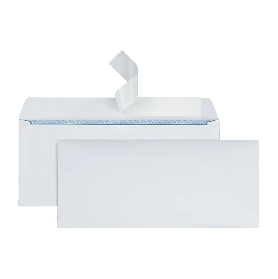 Office Depot® Brand #10 Security Envelopes, 4-1/8" x 9-1/2", Clean Seal, White, Box Of 250