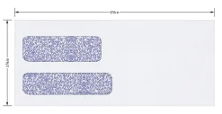 Office DepotĀ® Brand #9 Security Envelopes, Double Window, 3-7/8" x 8-7/8", Clean Seal, White, Box Of 250