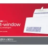 Office Depot® Brand #10 Security Envelopes, Left Window, 4-1/8" x 9-1/2", Clean Seal, White, Box Of 250