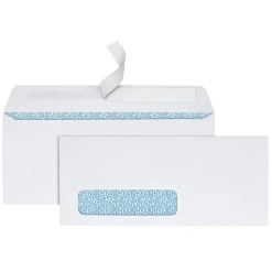 Office Depot® Brand #10 Security Envelopes, Left Window, 4-1/8" x 9-1/2", Clean Seal, White, Box Of 250