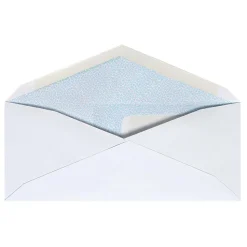 Office DepotĀ® Brand #8 5/8 Security Envelopes, Double Window, 3-5/8" x 8-5/8", Gummed Seal, White, Box Of 500