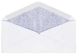 Office Depot® Brand #10 Security Envelopes, Right Window, 4-1/8" x 9-1/2", Gummed Seal, White, Box Of 500