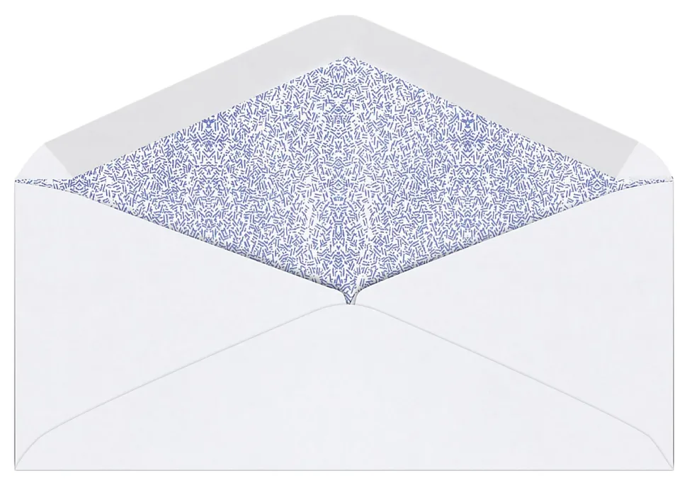 Office Depot® Brand #10 Security Envelopes, Right Window, 4-1/8" x 9-1/2", Gummed Seal, White, Box Of 500