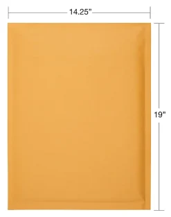 Office DepotĀ® Brand Self-Sealing Bubble Mailers, Size 7, 14 1/4" x 19", Pack Of 12