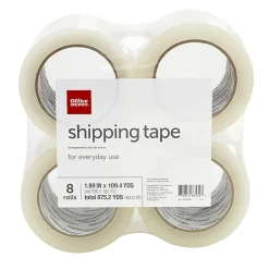 Office Depot® Brand Shipping Tape, 1.89" x 109.4 Yd., Clear, Pack Of 8 Rolls