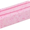 Office Depot® Brand Silicone Pencil Pouch, 2-3/8" x 7-7/8", Speckled Pink