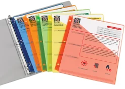 Office Depot® Brand Single Pocket Sheet Protectors, 8-1/2" x 11", Assorted Colors, Pack Of 5