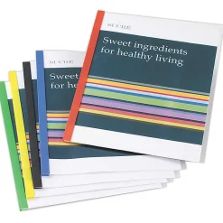 Office Depot® Brand Sliding Bar Report Covers, Clear/Assorted, Pack Of 6
