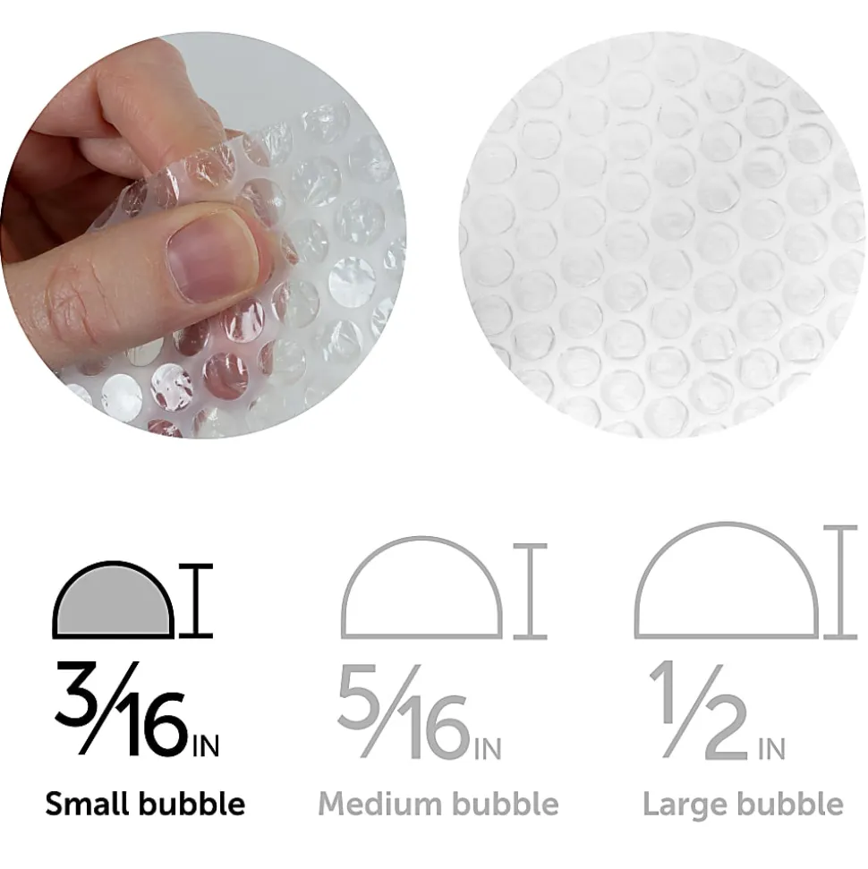 Office Depot® Brand Small Bubble Cushioning, 3/16" Thick, Clear, 12" x 75'