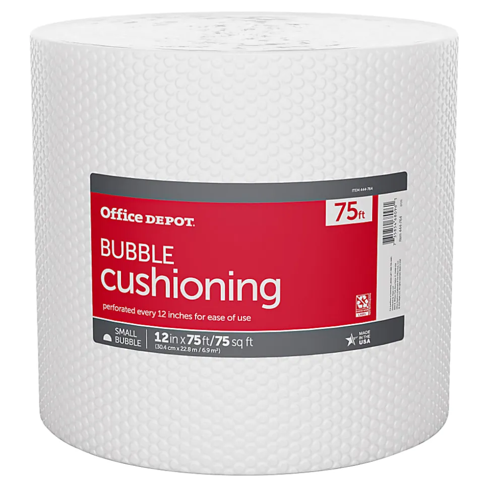 Office Depot® Brand Small Bubble Cushioning, 3/16" Thick, Clear, 12" x 75'