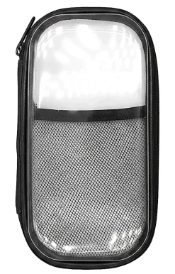 Office Depot® Brand Small Clear Pencil Case With Trim, 8-1/4" x 4-3/8", Black