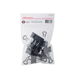 Office Depot® Brand Soft-Grip Medium Binder Clips, 1 1/4