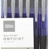 Office Depot® Brand Soft-Grip Retractable Ballpoint Pens, Medium Point, 1.0 mm, Blue Barrel, Blue Ink, Pack Of 12