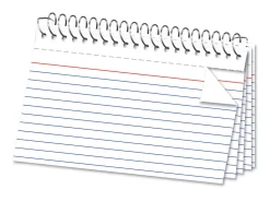 Office Depot® Brand Spiral Index Cards, 5" x 8", Ruled, White, Pack Of 50