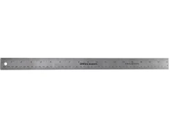 Office Depot® Brand Stainless Steel Ruler, 18", Silver