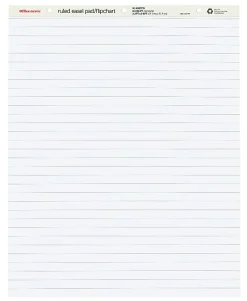 Office Depot® Brand Standard Easel Pads, 27" x 34", 30% Recycled, White, 50 Sheets, Pack Of 2